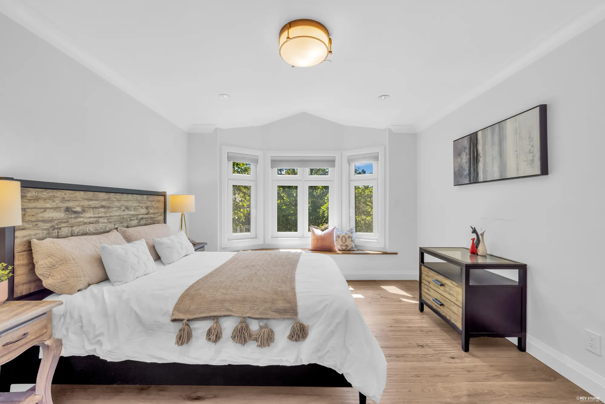 The same upper-floor bedroom from the opposite corner